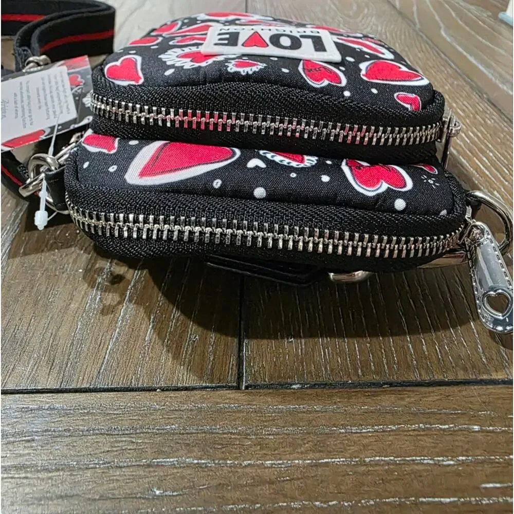 Brighton Hearts A Flutter Utility Crossbody Bag, NWT
